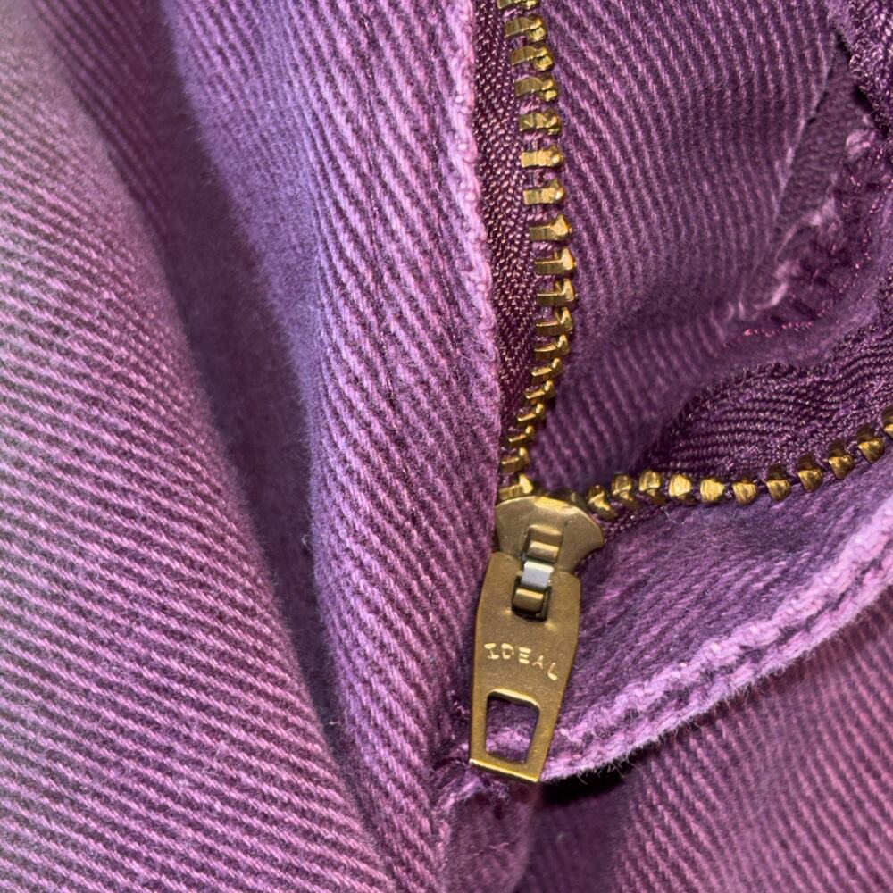 Vintage 90s Faded Glory Purple Garment Dyed Jeans Womens 12 Petite USA Grunge - Picture 6 of 10